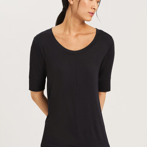 77994 Yoga 3/4 Sleeve Top - 019 Black