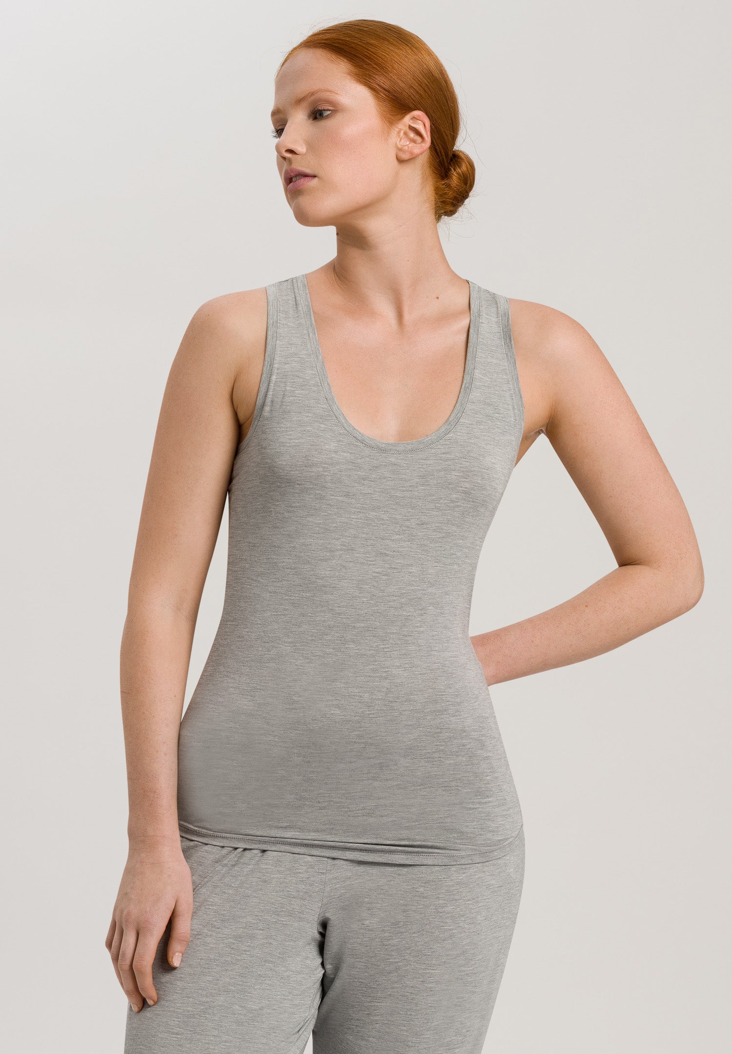 77995 Yoga Racer Back Tank Top - 1148 Grit Melange