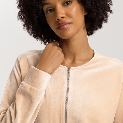 Favourites Zip-Up Velvet Jacket | Coffee Quartz 78145-2216