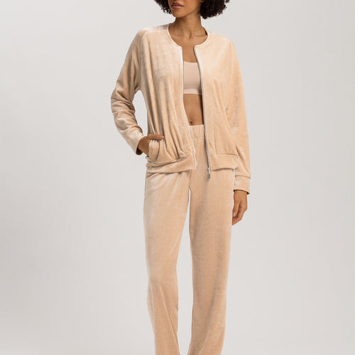 Favourites Zip-Up Velvet Jacket | Coffee Quartz 78145-2216