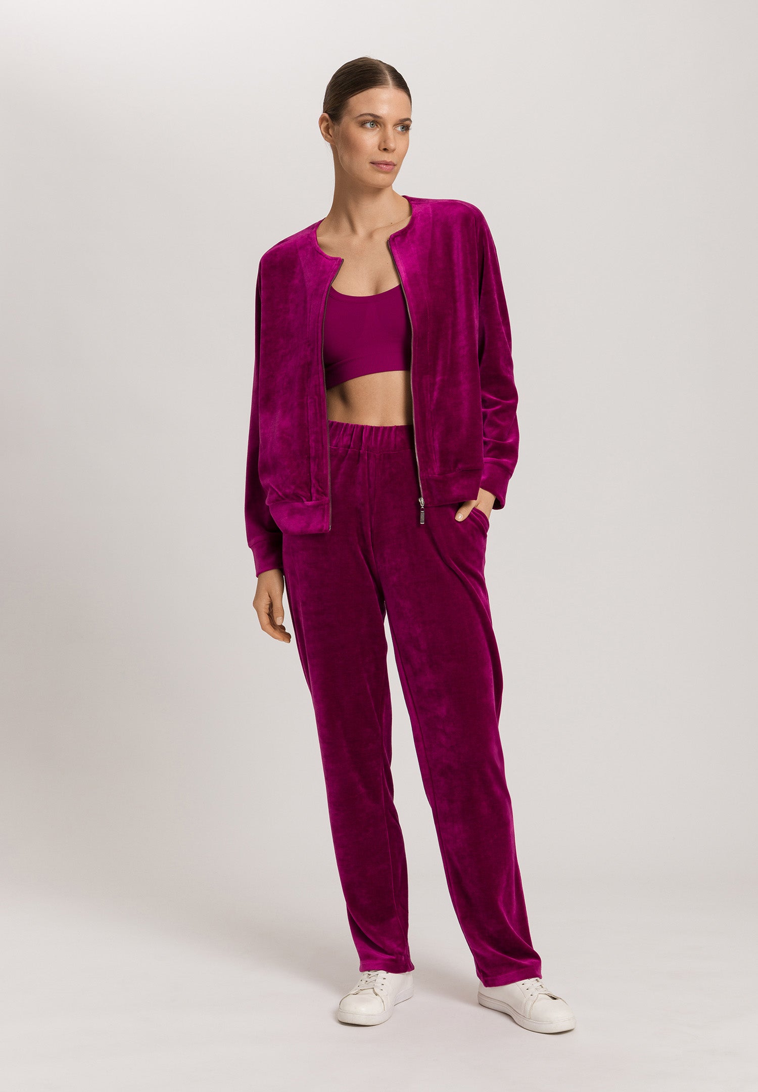 Favourites Zip-Up Velvet Jacket | Pink Tourmaline 78145-2473