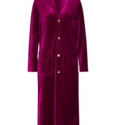 Favourites Shawl Collar Button Up Velvet Robe | Pink Tourmaline 78169-2473