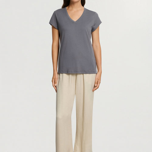 Natural Shirt S/Slv Shirt V-Neck | Mercury 78256-2181