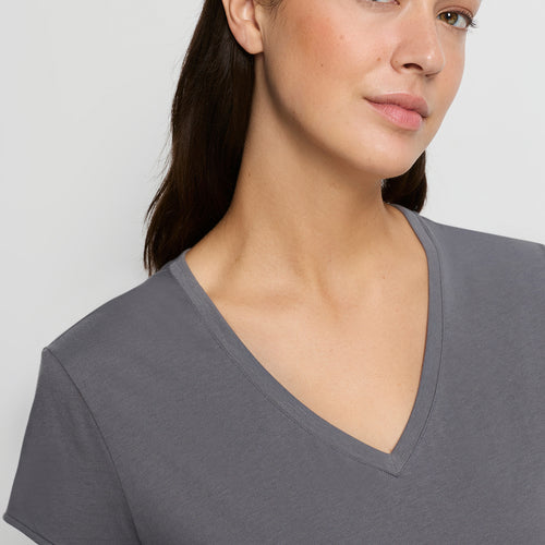 Natural Shirt S/Slv Shirt V-Neck | Mercury 78256-2181
