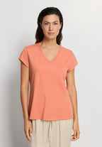 Natural Shirt S/Slv Shirt V-Neck | Light Carnelian 78256-2288