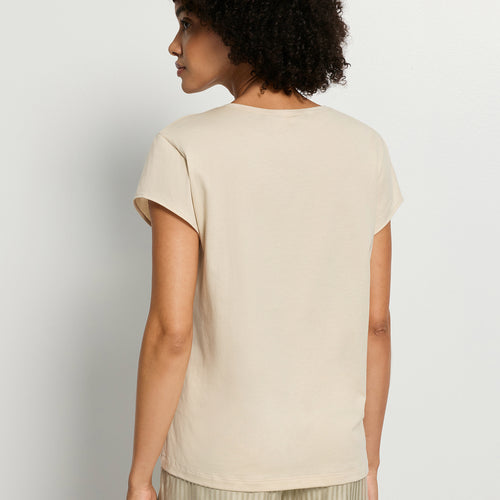 Natural Shirt S/Slv Shirt V-Neck | Oyster Gray 78256-2671