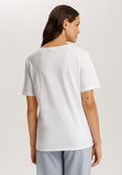 Natural Shirt Cotton Scoop Neck Top With Knot Detail | White 78402-101
