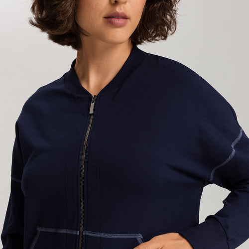 Natural Living Organic Cotton Zip-Up Jacket | Deep Navy 78431-1610