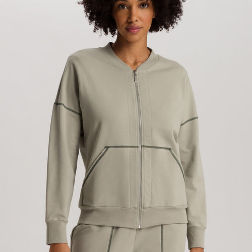 Natural Living Organic Cotton Zip-Up Jacket | Crystal Green 78431-2732