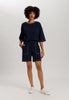 Natural Living Organic Cotton Drawsting Shorts | Deep Navy 78464-1610