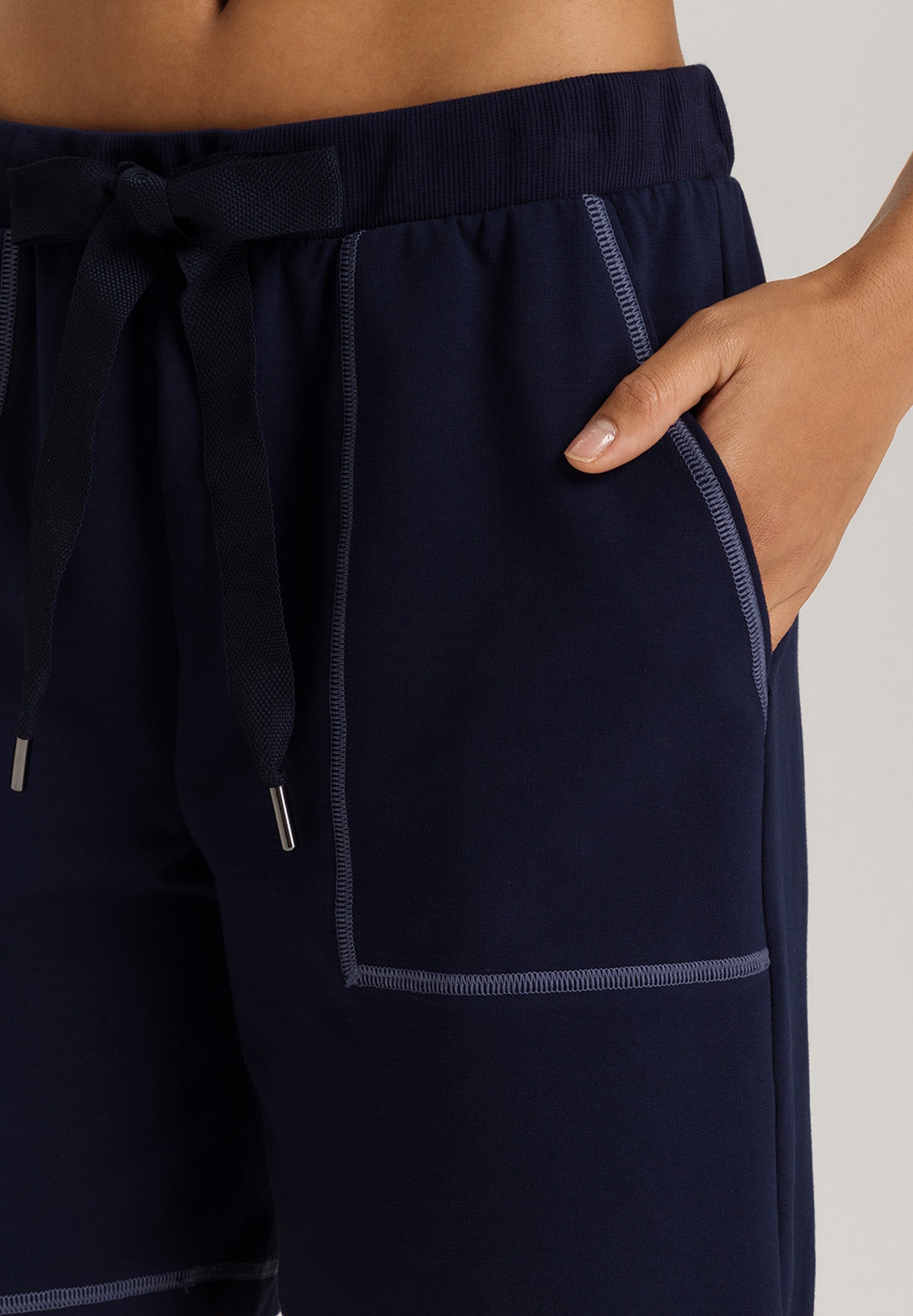 Natural Living Organic Cotton Drawsting Shorts | Deep Navy 78464-1610