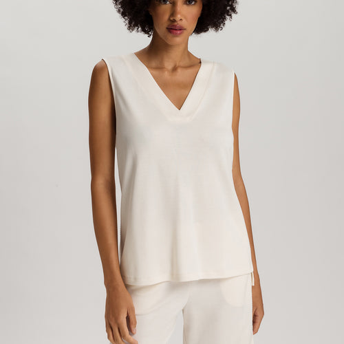 Pure Comfort Tencel™ V-Neck Tank Top | Misty White 78477-2123