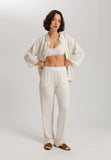 Pure Comfort Tencel™ Button Front Jacket | Misty White 78479-2123