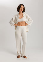 Pure Comfort Tencel™ Button Front Jacket | Misty White 78479-2123