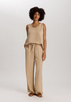 Urban Casuals Relaxed Linen Blend Tank Top | Iced Cappuccino 78524-2846