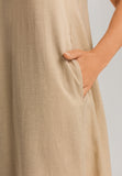 Urban Casuals Linen Blend Dress | Iced Cappuccino 78527-2846