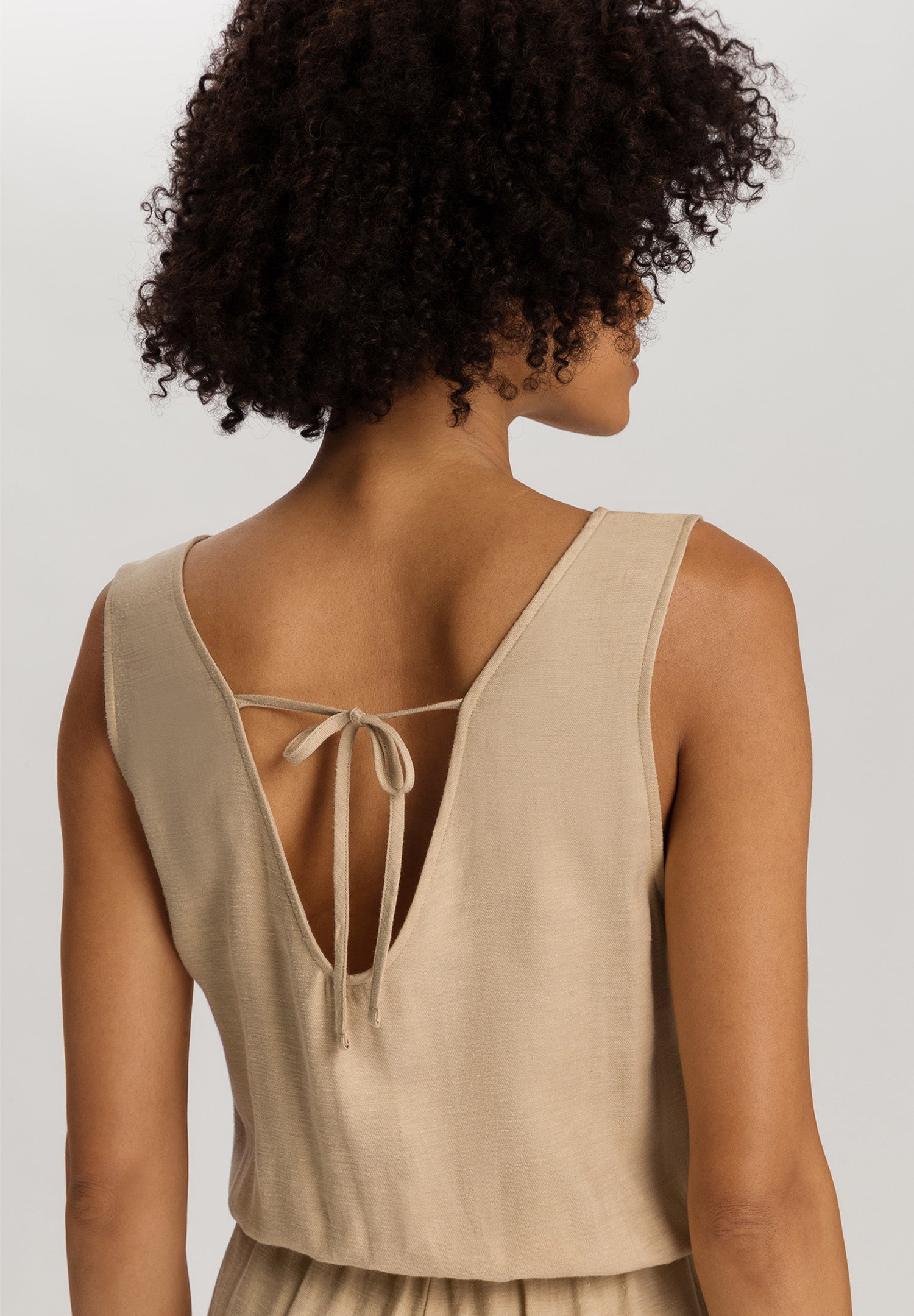 Urban Casuals Linen Blend Jumpsuit | Iced Cappuccino 78532-2846