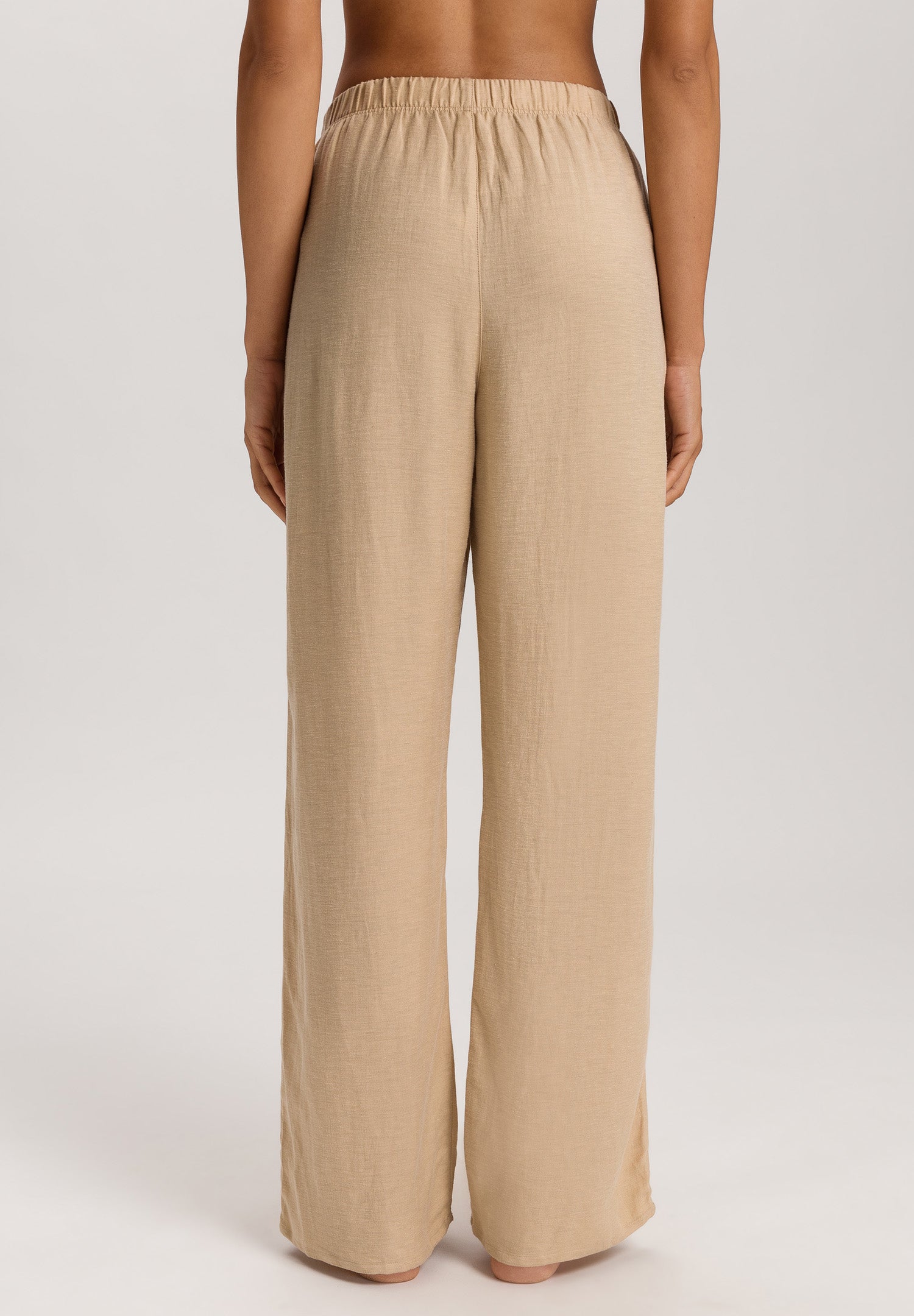 Urban Casuals Linen Blend Drawstring Pants | Iced Cappuccino 78537-2846