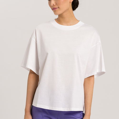 78663 Natural Shirt Short Sleeve Shirt Overcut - 101 White