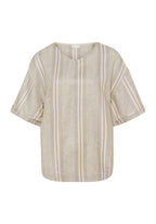 78672 Urban Casuals Short Sleeve Shirt - 2960 Affogato Stripe