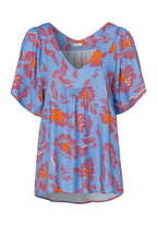 78727 Sunny Vibes 3/4 Sleeve Shirt - 2368 Vivid Flowers
