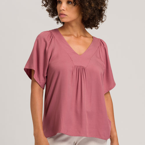 78727 Sunny Vibes 3/4 Sleeve Shirt - 2425 Rosewood