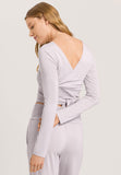 78800 Yoga L/Slv Wrap Shirt - 2461 Lilac Marble