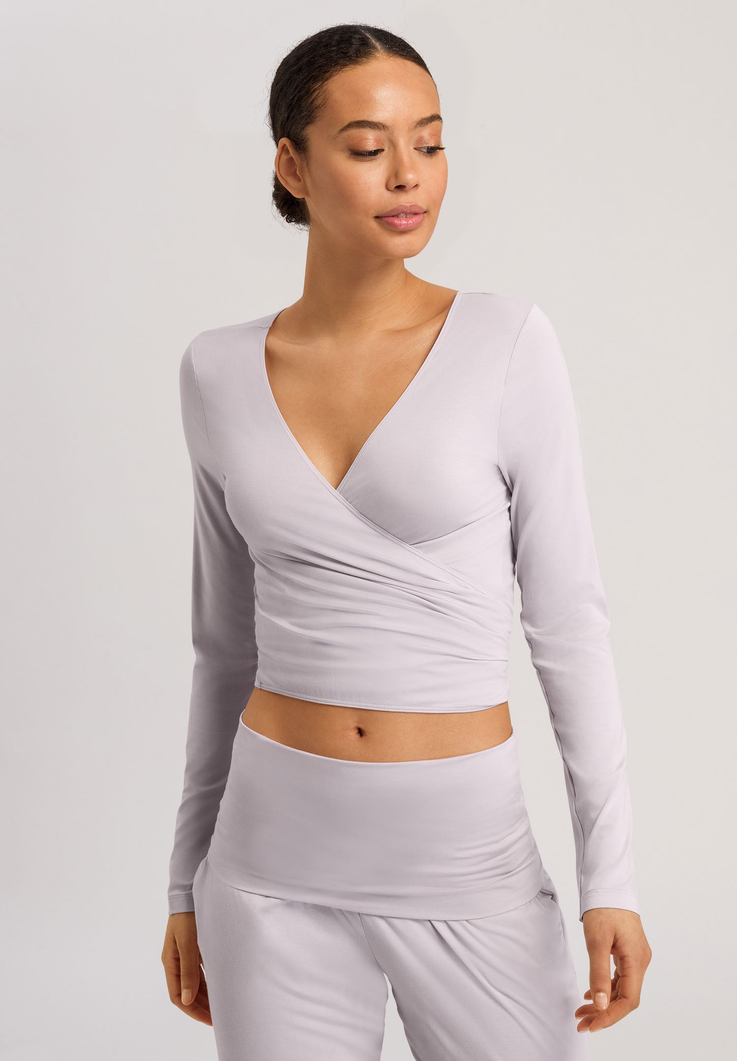 78800 Yoga L/Slv Wrap Shirt - 2461 Lilac Marble