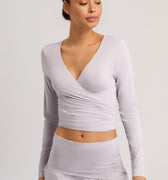 78800 Yoga L/Slv Wrap Shirt - 2461 Lilac Marble