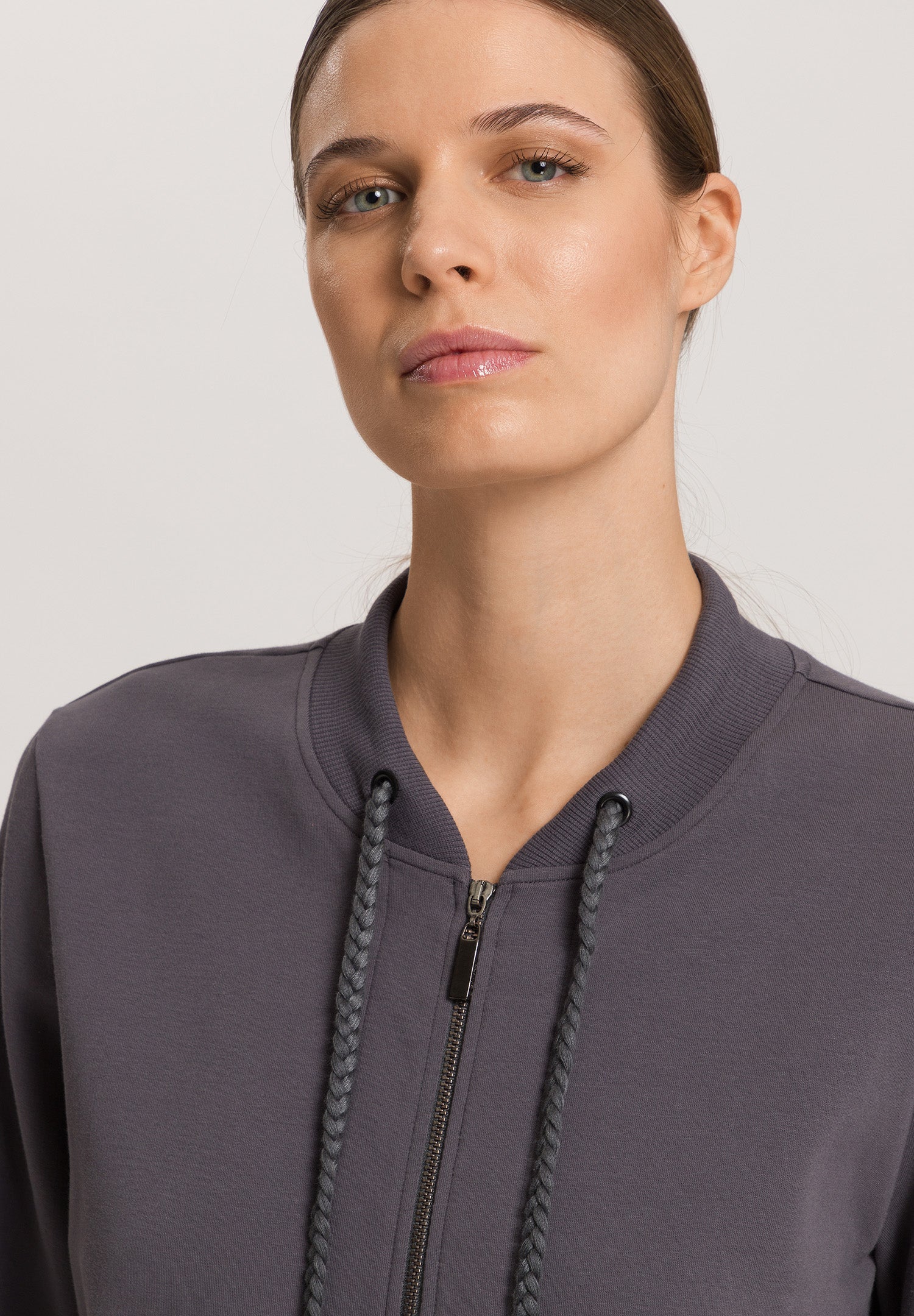 Natural Living Organic Cotton French Terry  Jacket | Black Pearl 78885-2183