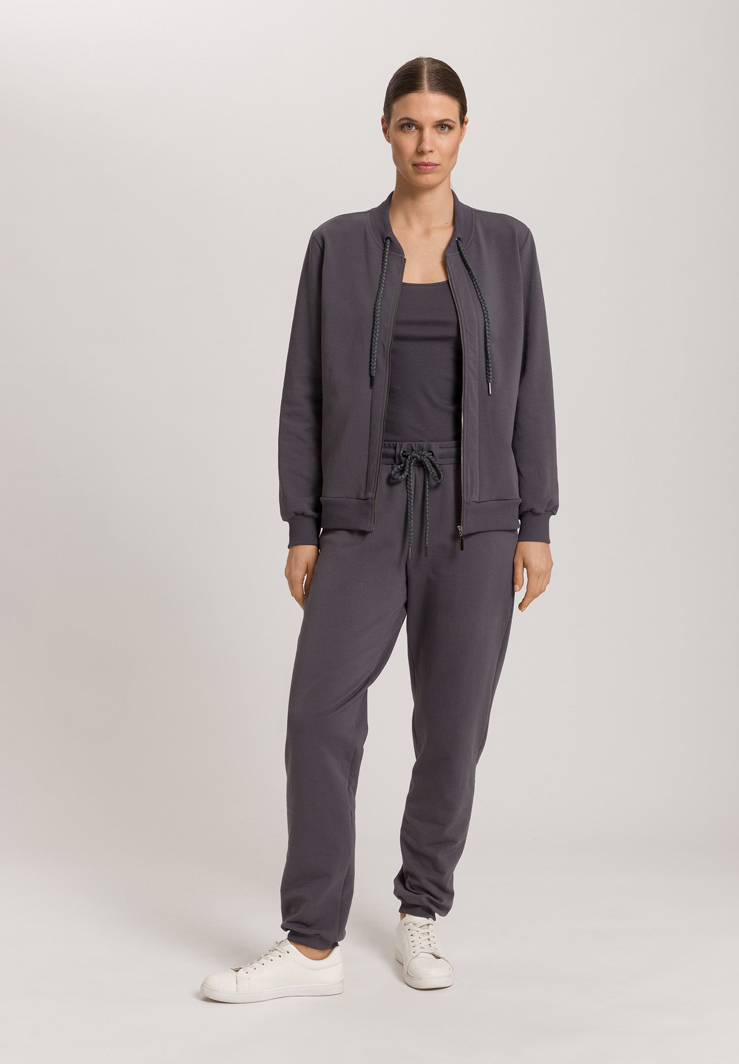 Natural Living Organic Cotton French Terry  Jacket | Black Pearl 78885-2183