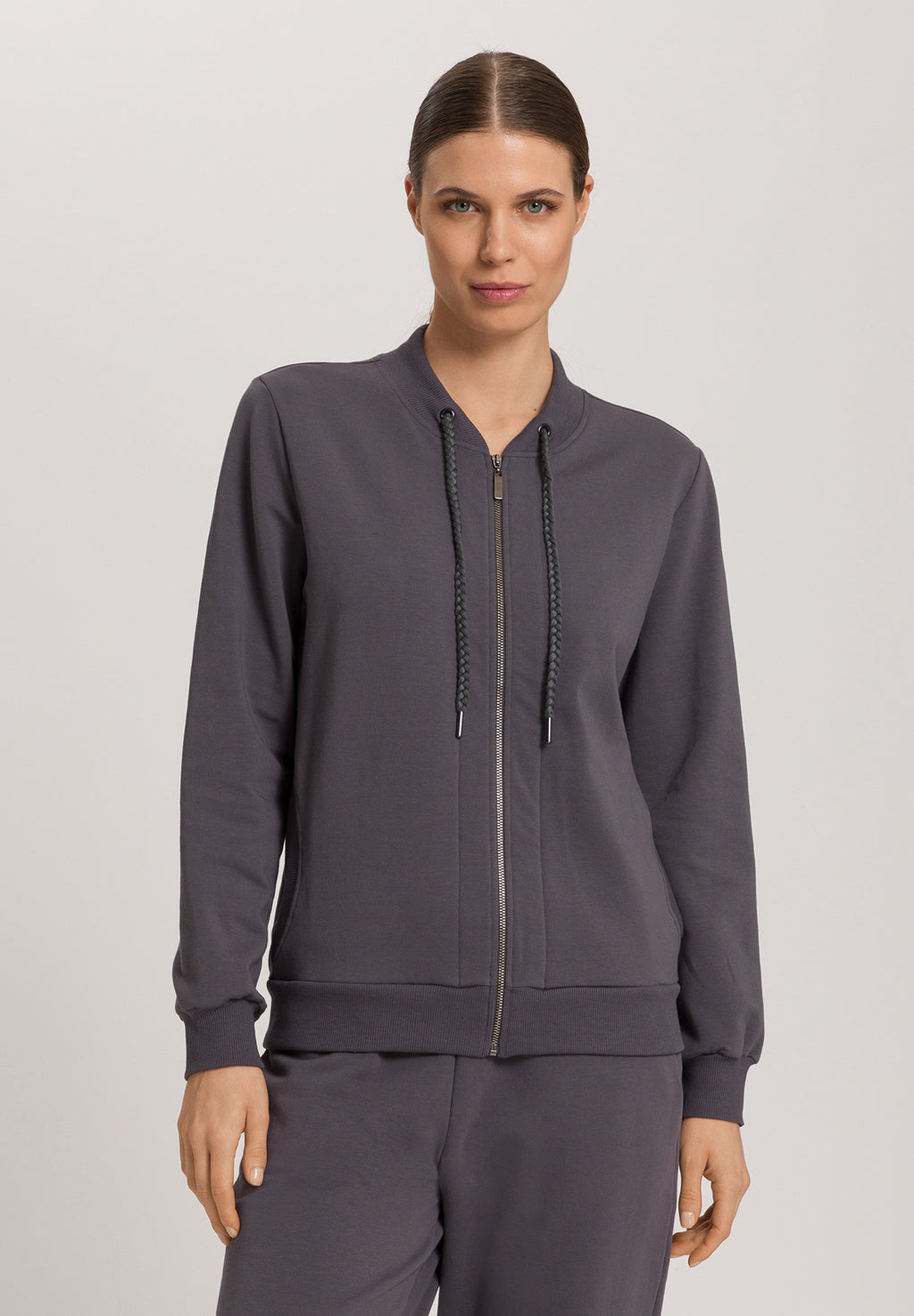 Natural Living Organic Cotton French Terry  Jacket | Black Pearl 78885-2183