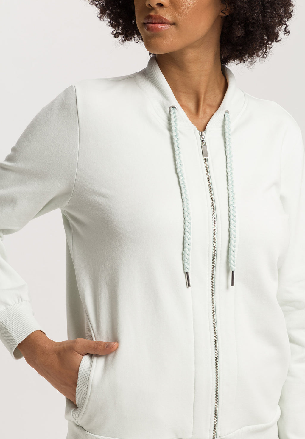 Natural Living Organic Cotton French Terry  Jacket | Green Beryl 78885-2707