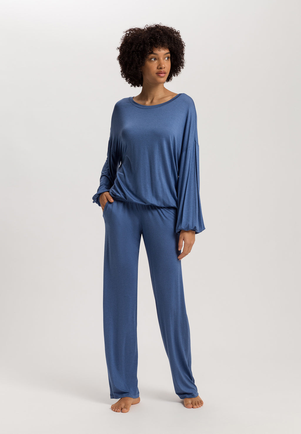 Natural Wear Tencel™ And Cashmere Soft Pants | Slate Blue 78889-2642