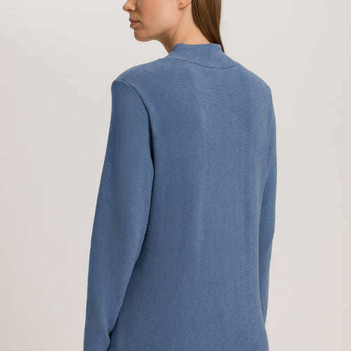 Easy Wear Recycled Cotton Blend Pullover | Delicate Blue 78892-3057