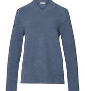 Easy Wear Recycled Cotton Blend Pullover | Delicate Blue 78892-3057