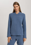Easy Wear Recycled Cotton Blend Pullover | Delicate Blue 78892-3057