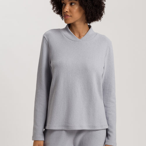 Easy Wear Recycled Cotton Blend Pullover | Moonstone 78892-3058