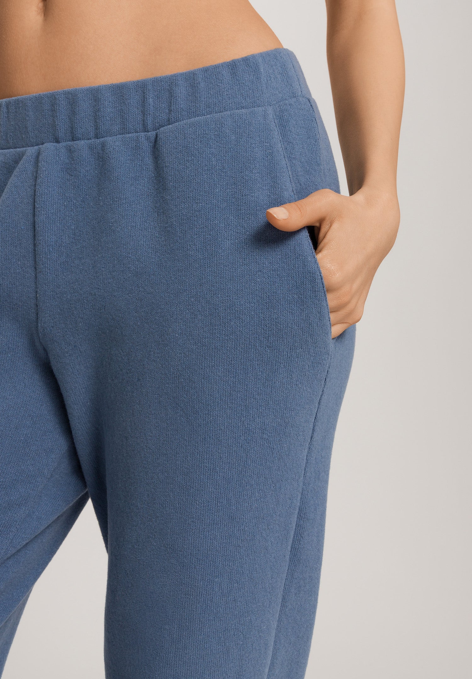 Easy Wear Recycled Cotton Blend Pants | Delicate Blue 78893-3057