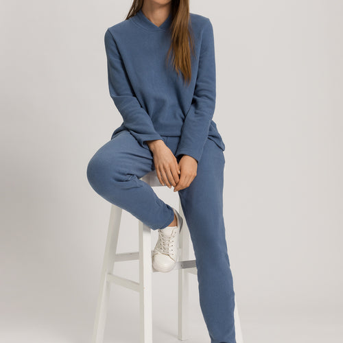 Easy Wear Recycled Cotton Blend Pants | Delicate Blue 78893-3057