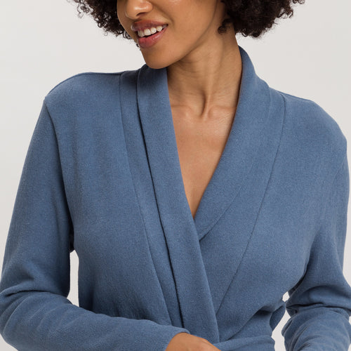 Easy Wear Recycled Cotton Blend Robe | Delicate Blue 78894-3057