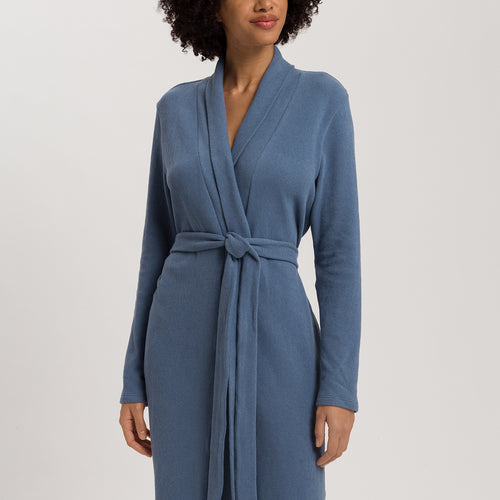 Easy Wear Recycled Cotton Blend Robe | Delicate Blue 78894-3057
