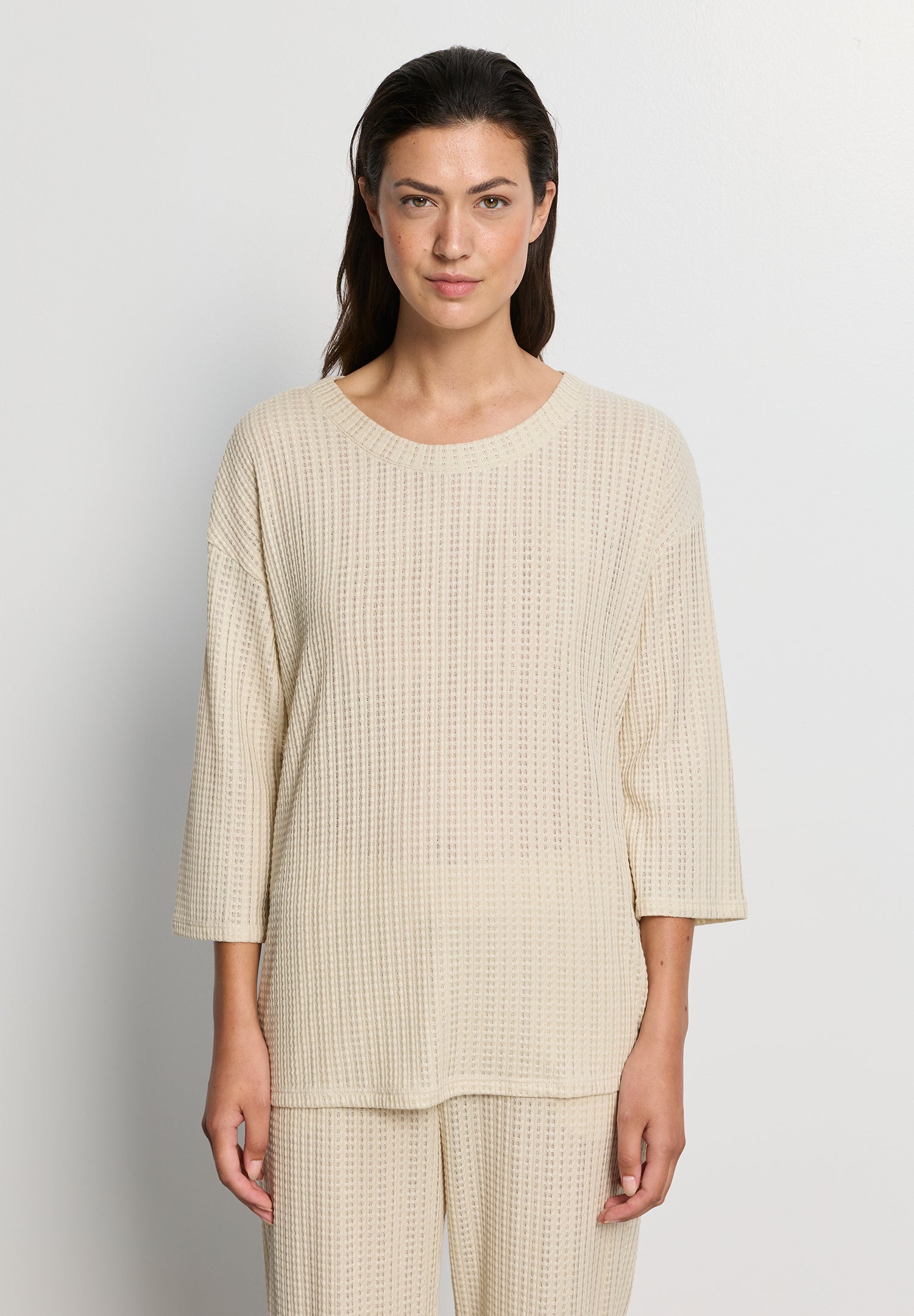 Summer Knits 3/4 Slv Shirt | Oyster Gray 78907-2671