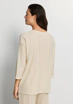 Summer Knits 3/4 Slv Shirt | Oyster Gray 78907-2671