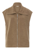 Easy Wear Teddy Vest | Suede Camel 78932-2825