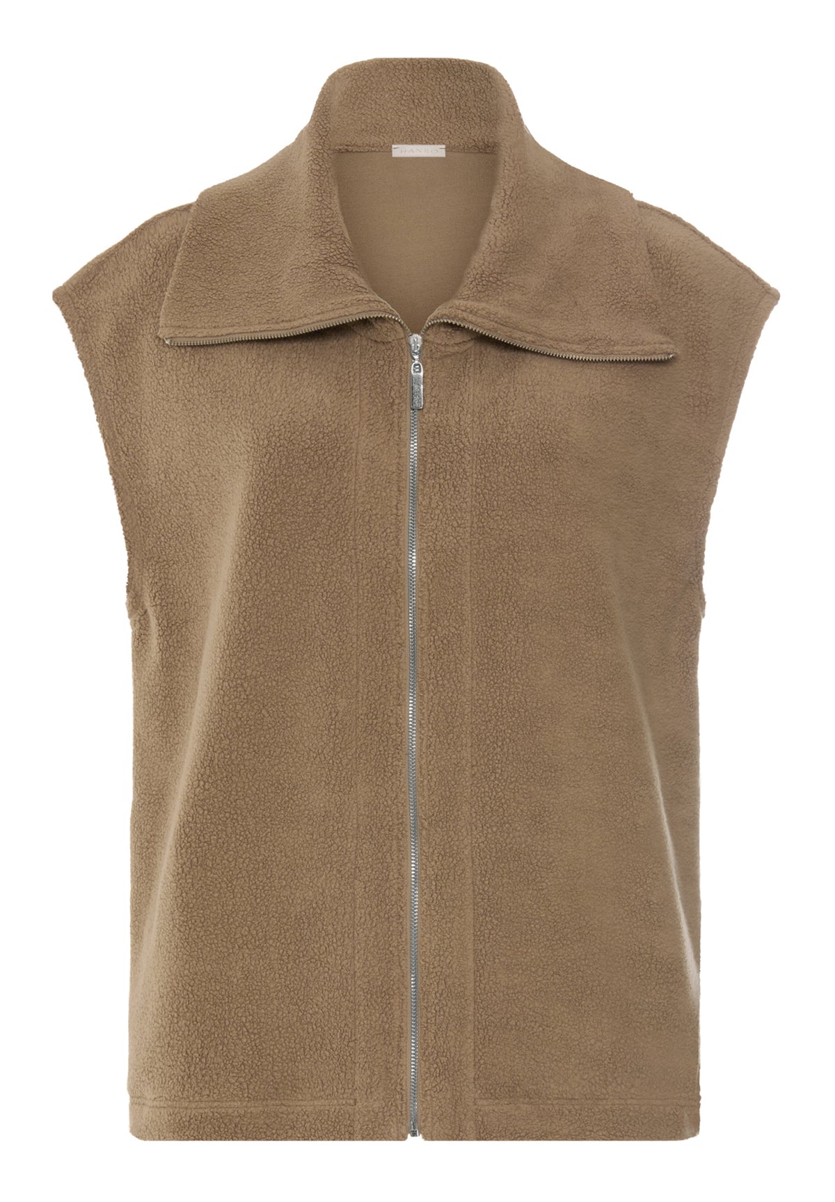 Easy Wear Teddy Vest | Suede Camel 78932-2825