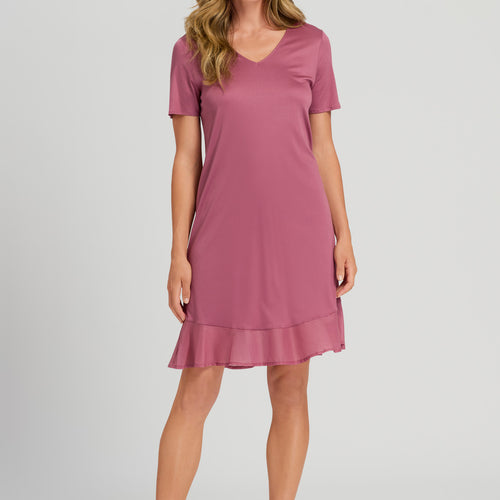 78992 Faye Short Sleeve Nightgown - 2425 Rosewood