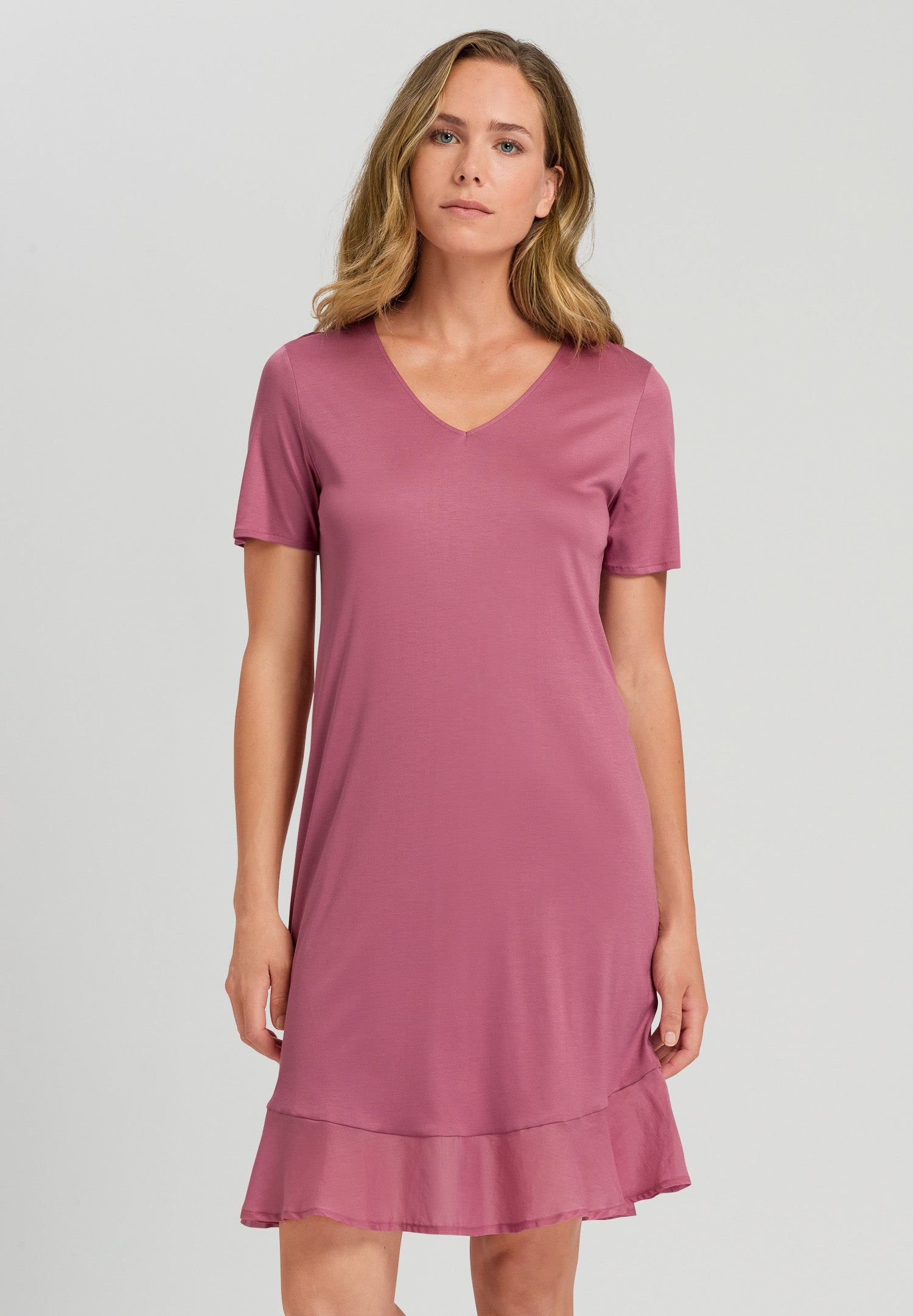 78992 Faye Short Sleeve Nightgown - 2425 Rosewood