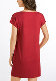 Natural Elegance Short Sleeve Gown | Redwood Melange 79022-1226