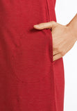 Natural Elegance Short Sleeve Gown | Redwood Melange 79022-1226